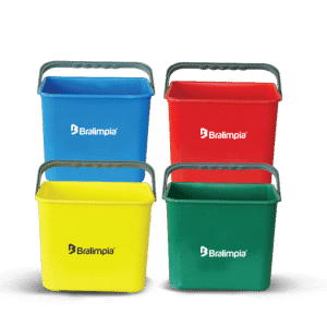 Balde 4 litros com alça amarelo Bralimpia