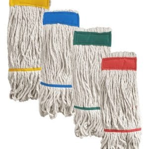 Mop úmido ponta dobrada algodão amarelo 340g amarelo Bralimpia